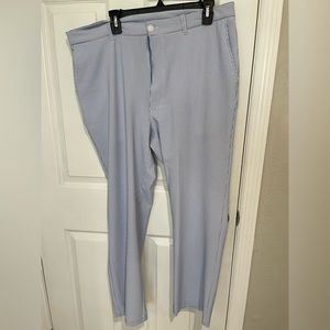 Blue and white stripe pants rountree & York